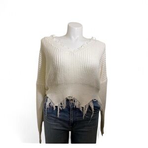 ✨ Shein White Sweater